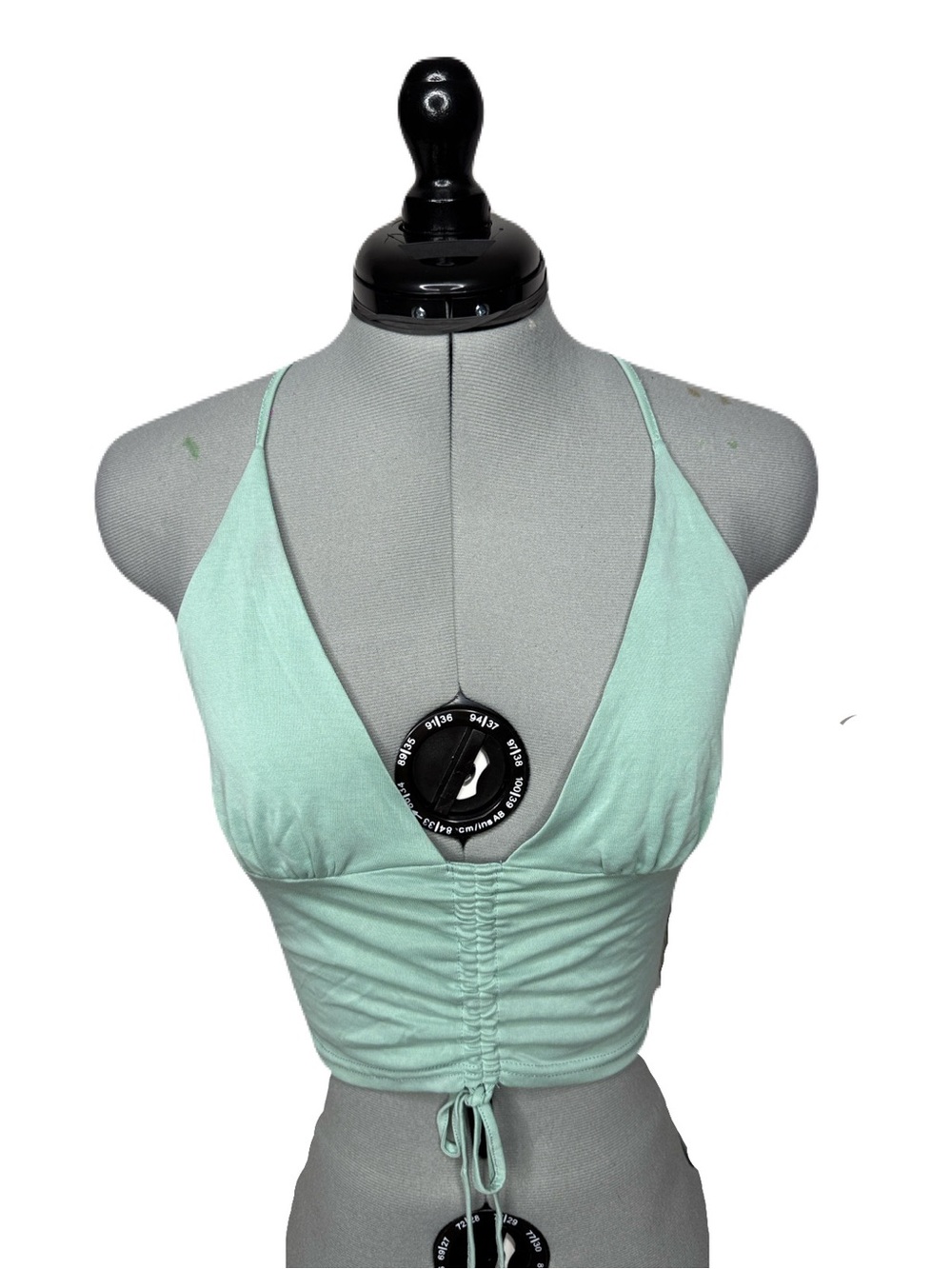 NWT Urban Outfitters Ruched Lace Up Back Crop Top M